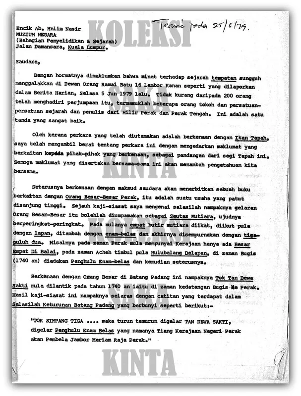 Siapakah Tok Kaduk Yang Sebenarnya Dalam Sejarah Perak