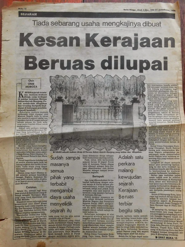 Kerajaan Awal Dalam Daerah Dinding Di Perak