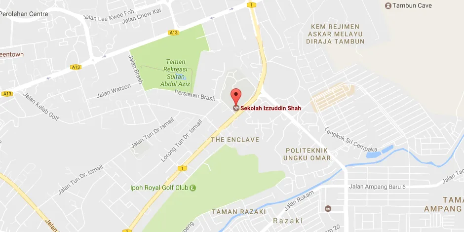 peta Sekolah Izzudin Shah