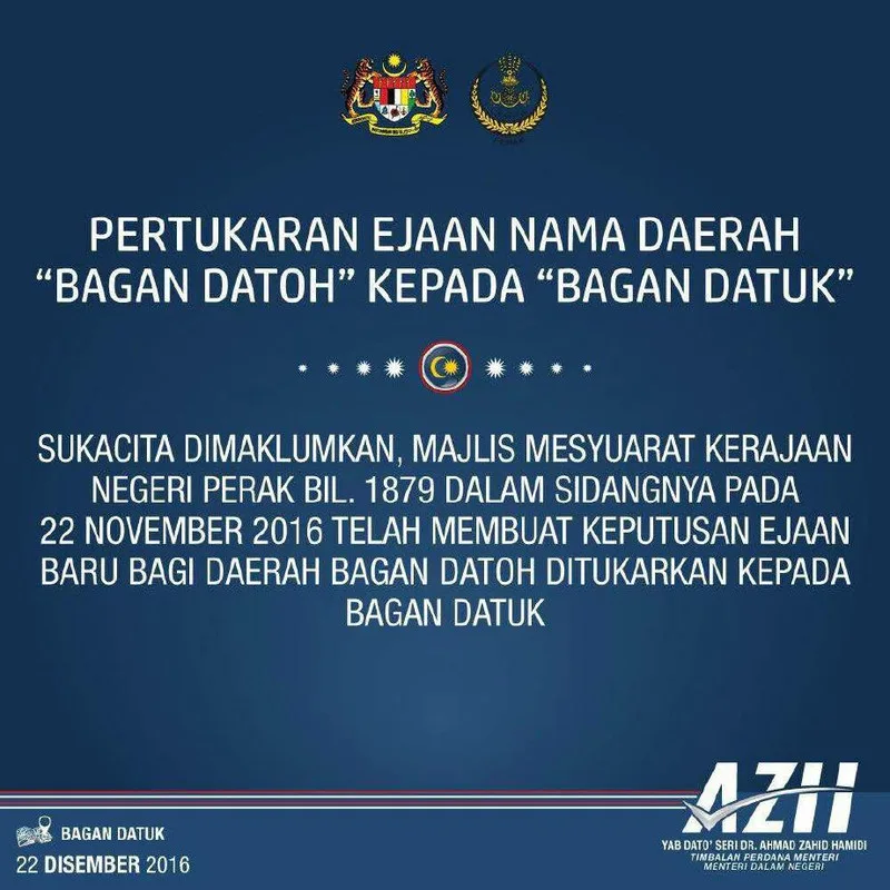 Sejarah Bagan Datuk Di Perak
