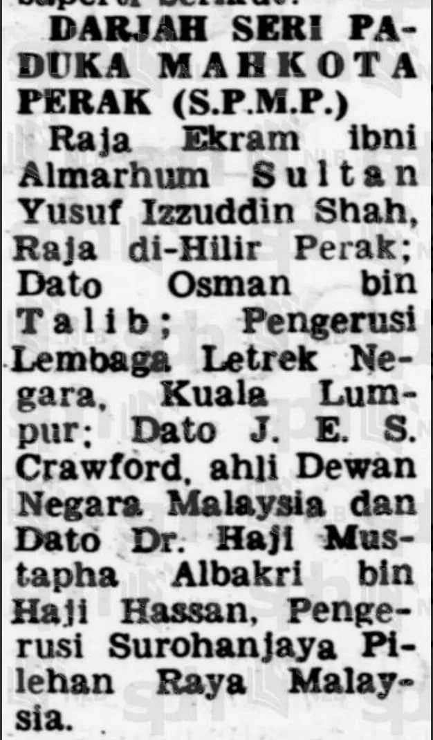 Kenali Lapan Dato Kurnia Negeri Perak