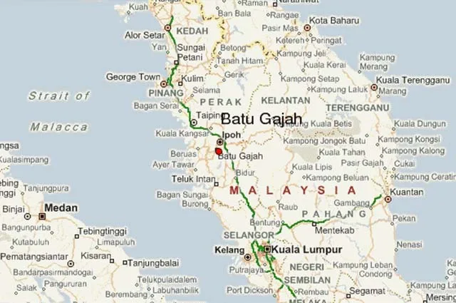 Batu Gajah map