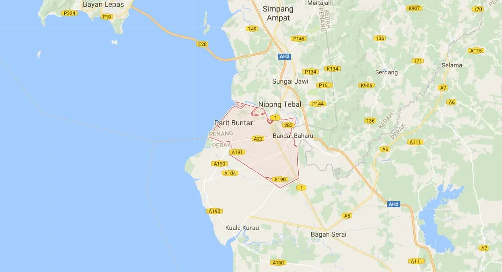 Parit Buntar map