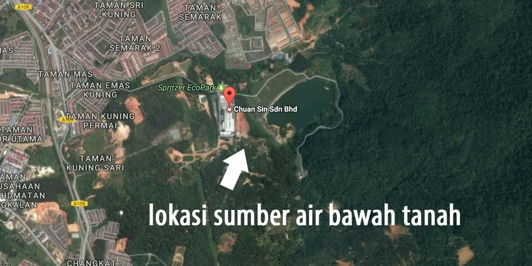 location of Spritzer underground mineral water source