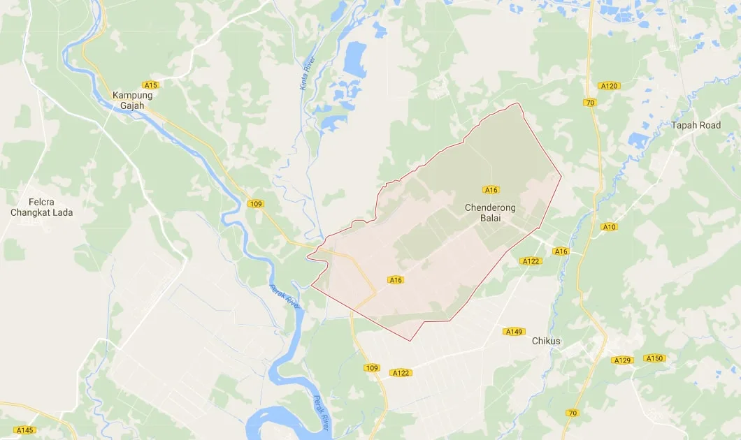 map of Kampung Chenderong Balai
