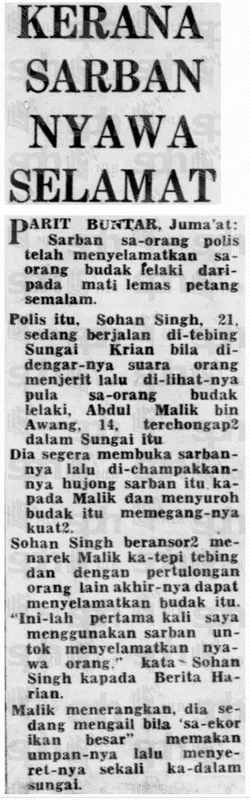 The Story of the Turban That Saved a Life at Sungai Kerian