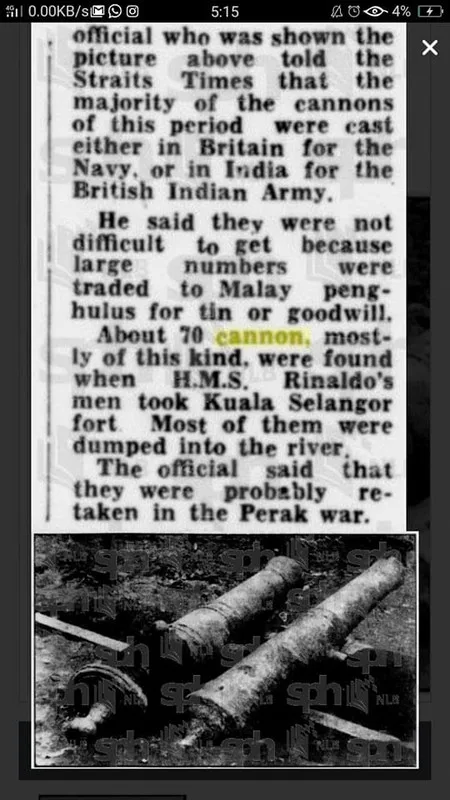 The History of the Old Cannons at the Hilir Perak District and Land Office