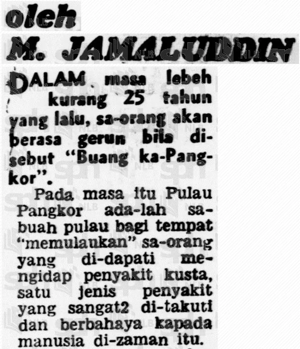 Pulau Pangkor Was Once Feared as a Leprosy Colony