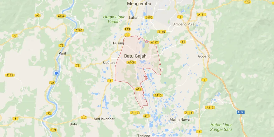 Batu Gajah map