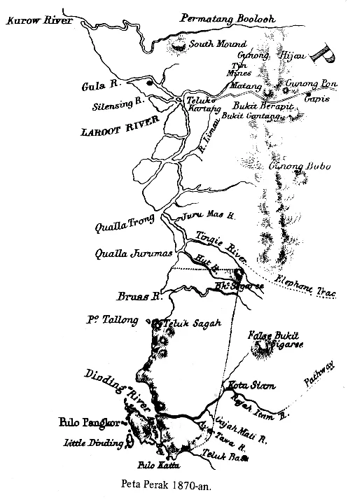 1870 map of Perak