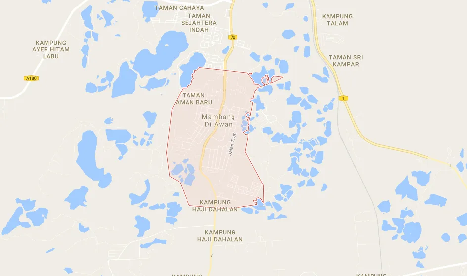 map of mambang di awan